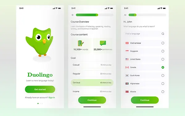 Daily learning app